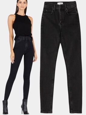 NWT Cotton Citizen Washed Black Cigarette High-Rise Skinny Jeans Size 27